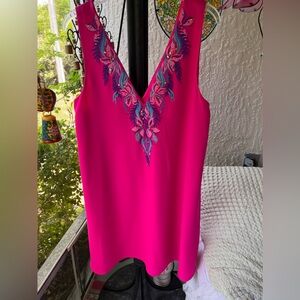 Lilly Pulitzer Pink Embellished Dress sz xl